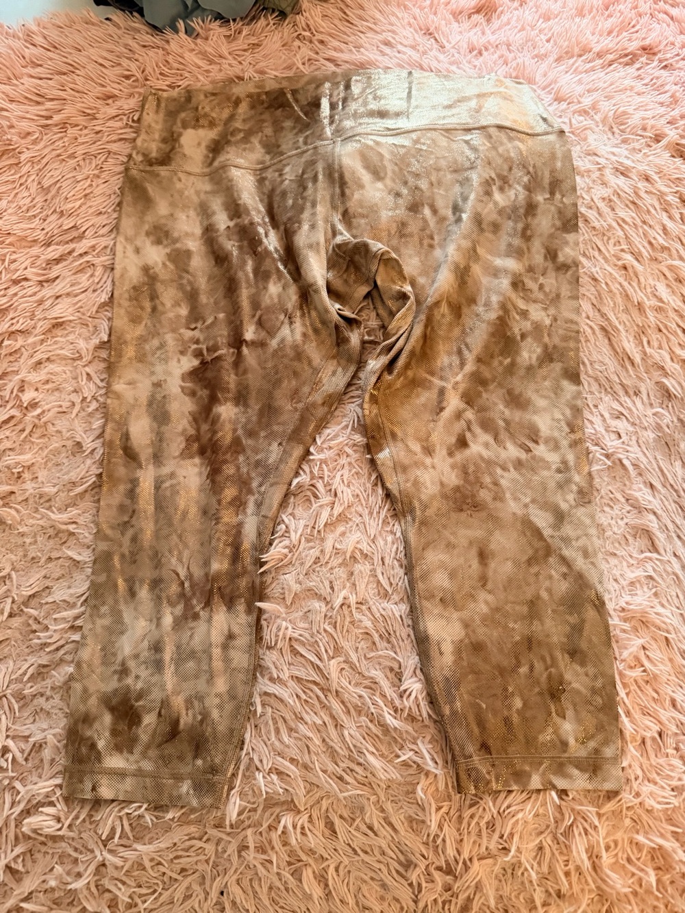 lululemon athletica Brown Tie-Dye Capri Leggings